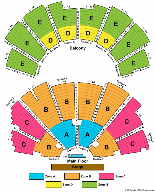 ryman auditorium seating chart