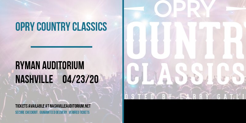 Opry Country Classics at Ryman Auditorium tickets Opry Country Classics at Ryman Auditorium