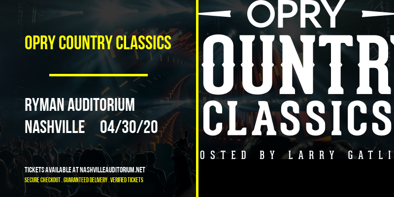Opry Country Classics at Ryman Auditorium tickets Opry Country Classics at Ryman Auditorium