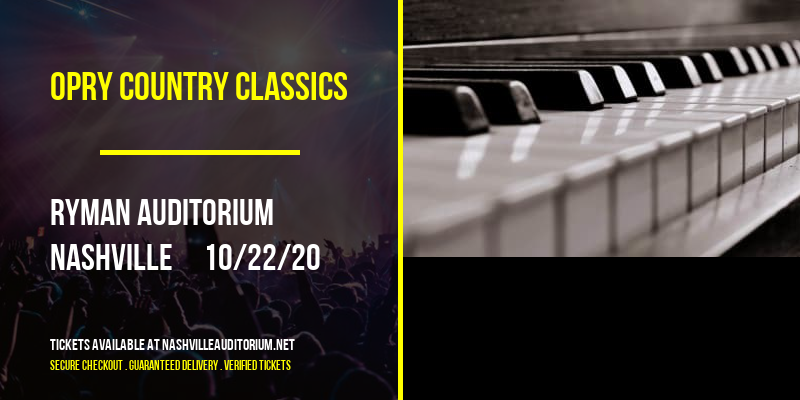 Opry Country Classics at Ryman Auditorium tickets Opry Country Classics at Ryman Auditorium
