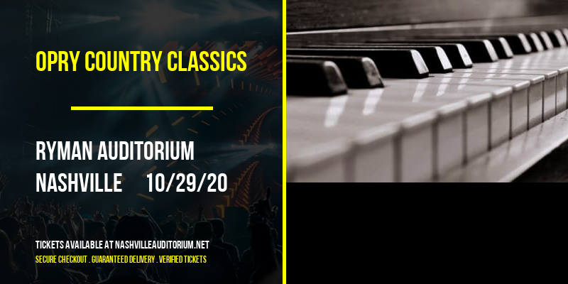 Opry Country Classics [CANCELLED] at Ryman Auditorium