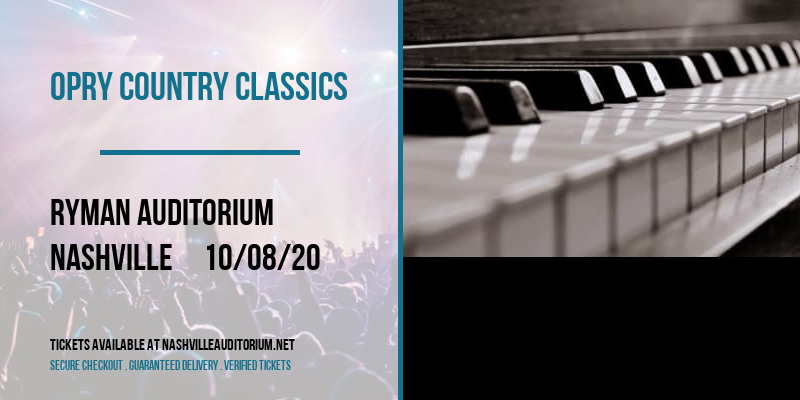 Opry Country Classics [CANCELLED] at Ryman Auditorium