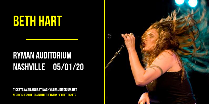 Beth Hart at Ryman Auditorium tickets Beth Hart at Ryman Auditorium