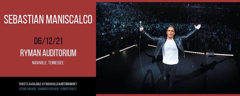 Sebastian Maniscalco at Ryman Auditorium tickets Sebastian Maniscalco at Ryman Auditorium