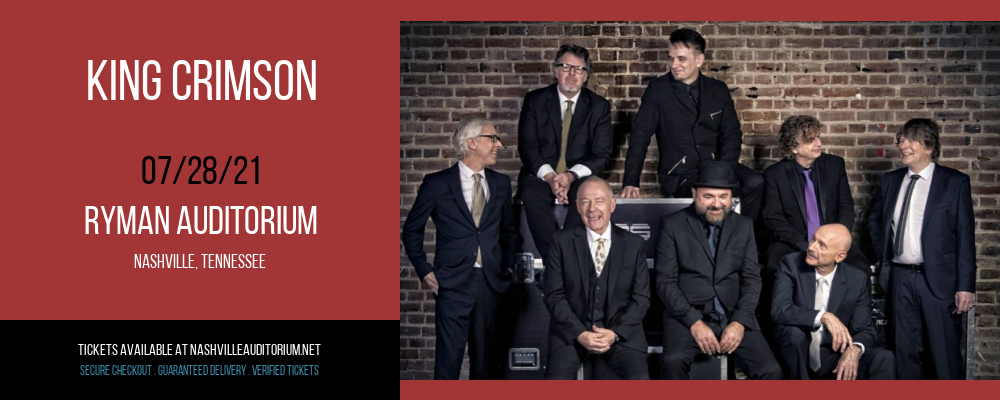 King Crimson at Ryman Auditorium tickets King Crimson at Ryman Auditorium