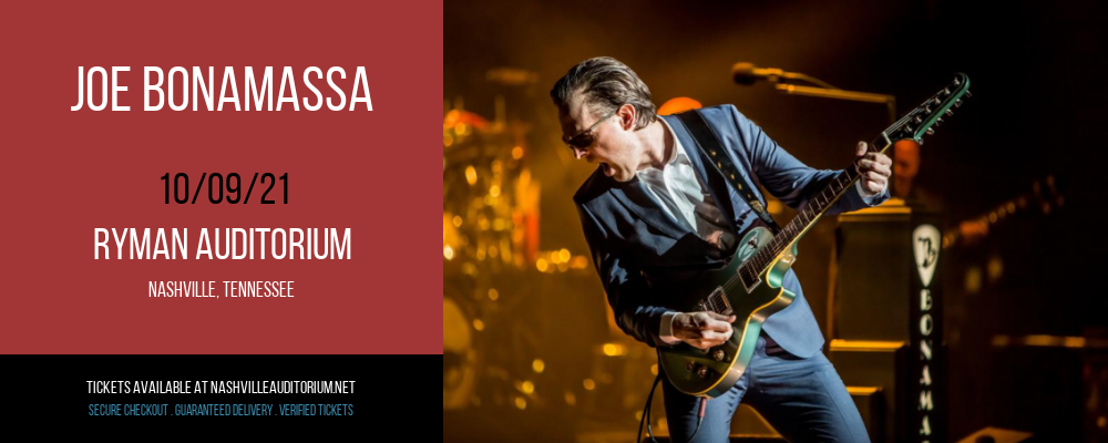 Joe Bonamassa at Ryman Auditorium tickets Joe Bonamassa at Ryman Auditorium