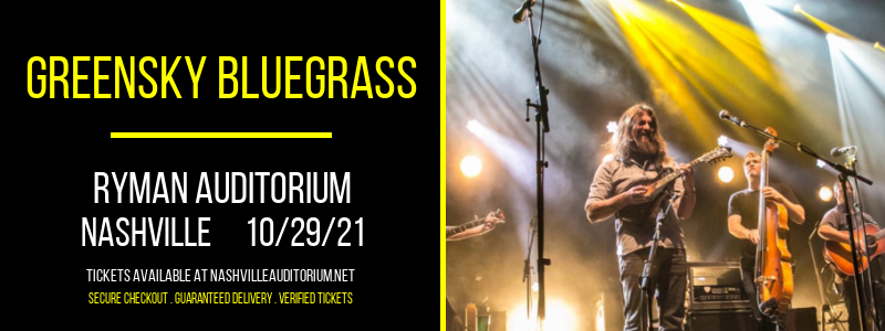 Greensky Bluegrass at Ryman Auditorium tickets Greensky Bluegrass at Ryman Auditorium
