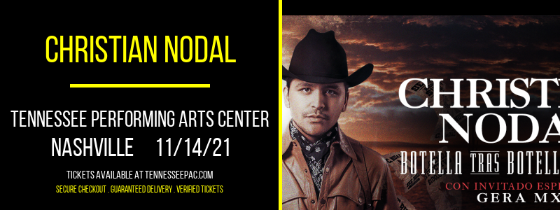 Christian Nodal at Ryman Auditorium tickets Christian Nodal at Ryman Auditorium