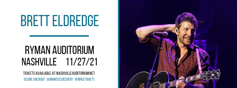 Brett Eldredge at Ryman Auditorium tickets Brett Eldredge at Ryman Auditorium