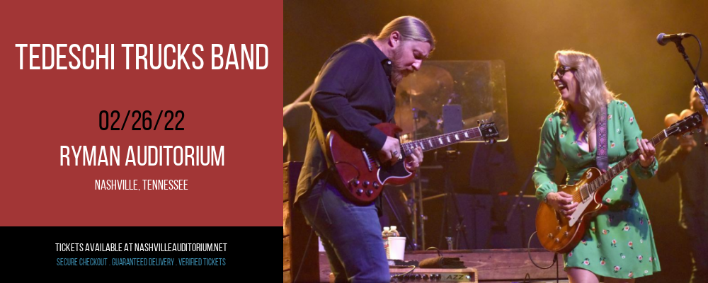 Tedeschi Trucks Band at Ryman Auditorium tickets Tedeschi Trucks Band at Ryman Auditorium