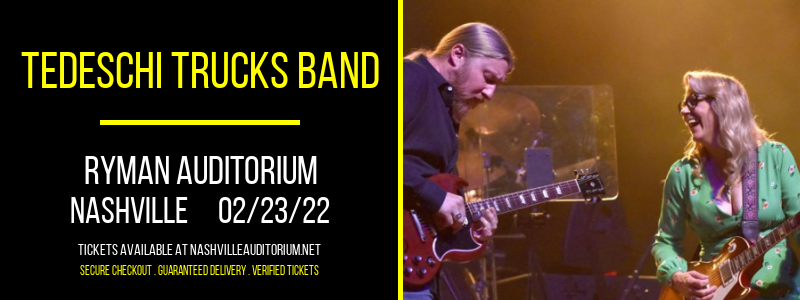 Tedeschi Trucks Band at Ryman Auditorium tickets Tedeschi Trucks Band at Ryman Auditorium