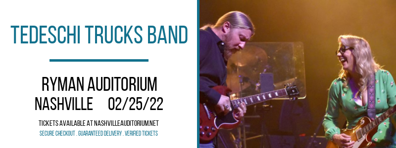 Tedeschi Trucks Band at Ryman Auditorium tickets Tedeschi Trucks Band at Ryman Auditorium