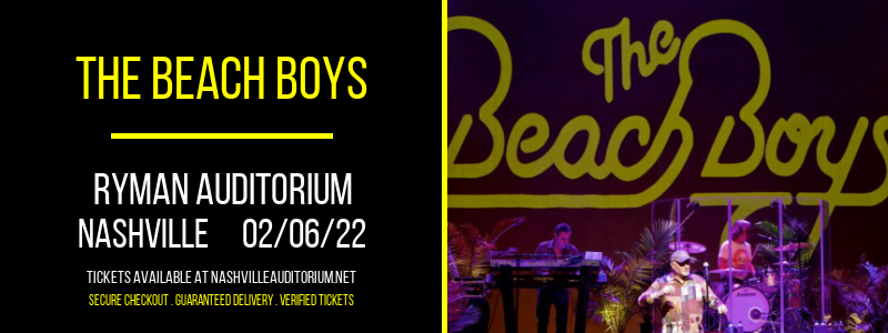 The Beach Boys at Ryman Auditorium tickets The Beach Boys at Ryman Auditorium
