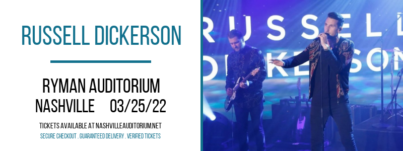 Russell Dickerson at Ryman Auditorium