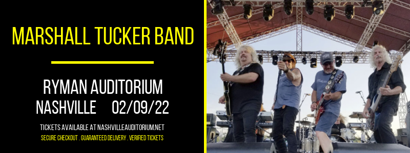 Marshall Tucker Band at Ryman Auditorium tickets Marshall Tucker Band at Ryman Auditorium