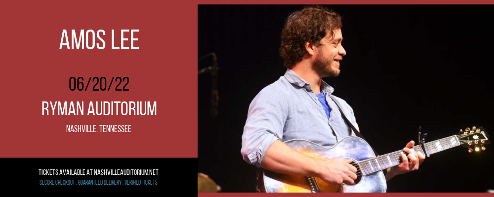 Amos Lee at Ryman Auditorium tickets Amos Lee at Ryman Auditorium