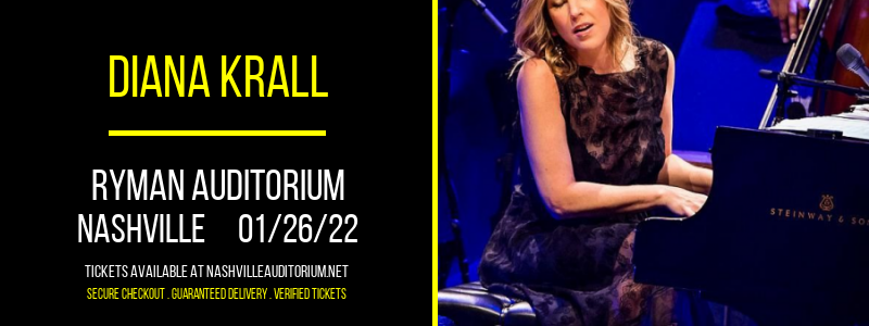 Diana Krall at Ryman Auditorium tickets Diana Krall at Ryman Auditorium