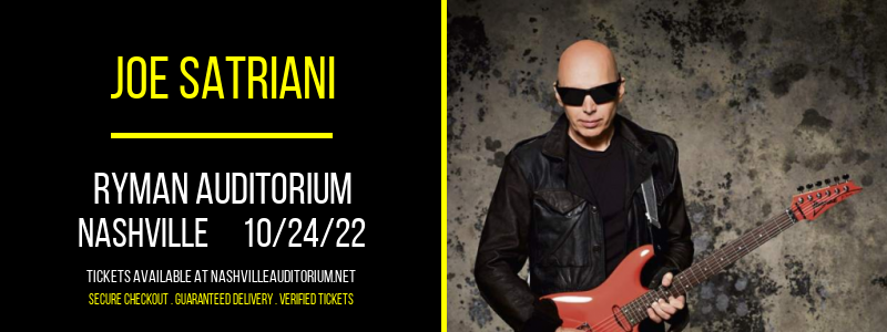 Joe Satriani at Ryman Auditorium tickets Joe Satriani at Ryman Auditorium