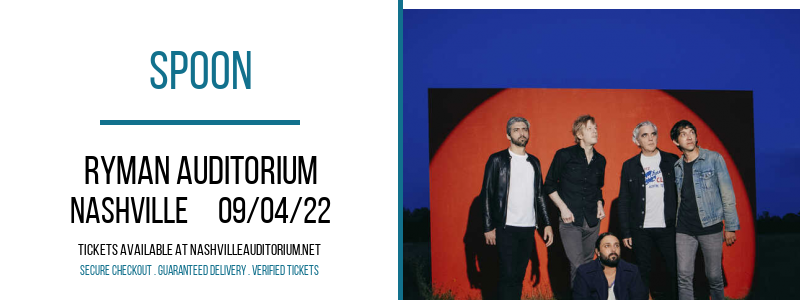 Spoon at Ryman Auditorium tickets Spoon at Ryman Auditorium