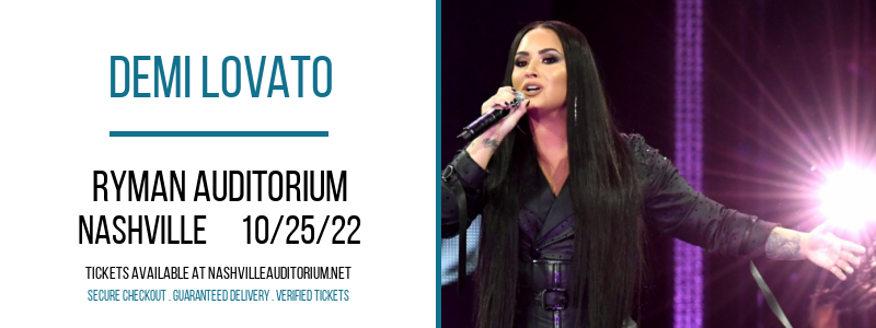 Demi Lovato at Ryman Auditorium