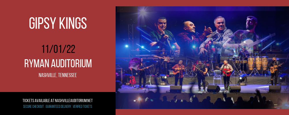 Gipsy Kings at Ryman Auditorium tickets Gipsy Kings at Ryman Auditorium