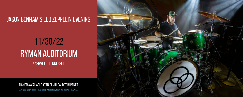 Jason Bonham's Led Zeppelin Evening at Ryman Auditorium tickets Jason Bonham's Led Zeppelin Evening at Ryman Auditorium