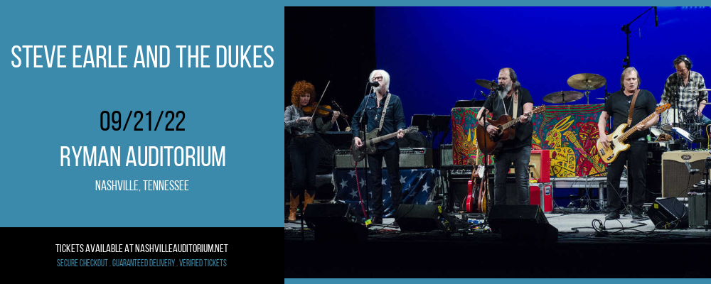 Steve Earle And The Dukes at Ryman Auditorium tickets Steve Earle And The Dukes at Ryman Auditorium
