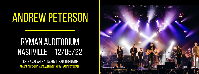 Andrew Peterson at Ryman Auditorium tickets Andrew Peterson at Ryman Auditorium