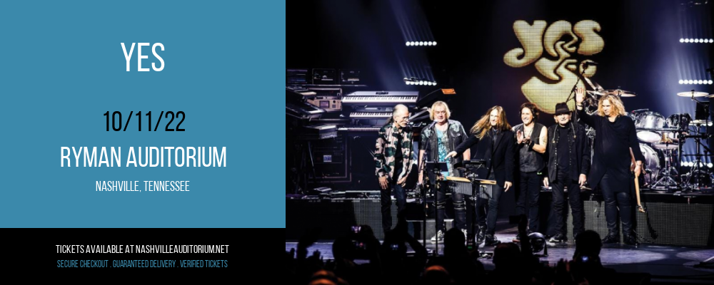 Yes at Ryman Auditorium tickets Yes at Ryman Auditorium