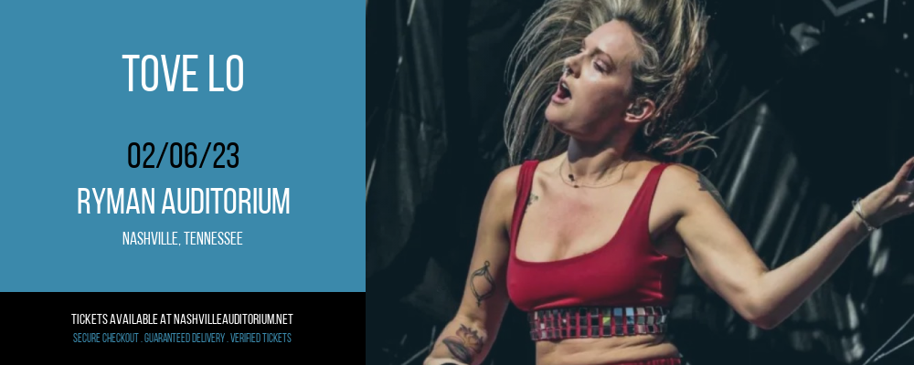 Tove Lo at Ryman Auditorium tickets Tove Lo at Ryman Auditorium