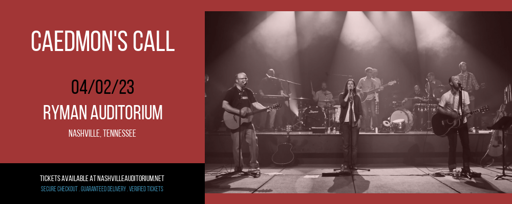 Caedmon's Call at Ryman Auditorium tickets Caedmon's Call at Ryman Auditorium
