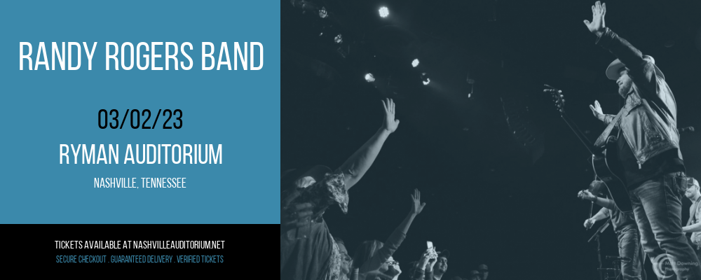 Randy Rogers Band at Ryman Auditorium tickets Randy Rogers Band at Ryman Auditorium