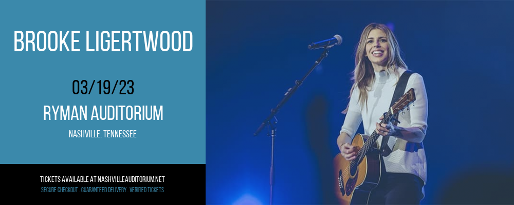 Brooke Ligertwood at Ryman Auditorium tickets Brooke Ligertwood at Ryman Auditorium