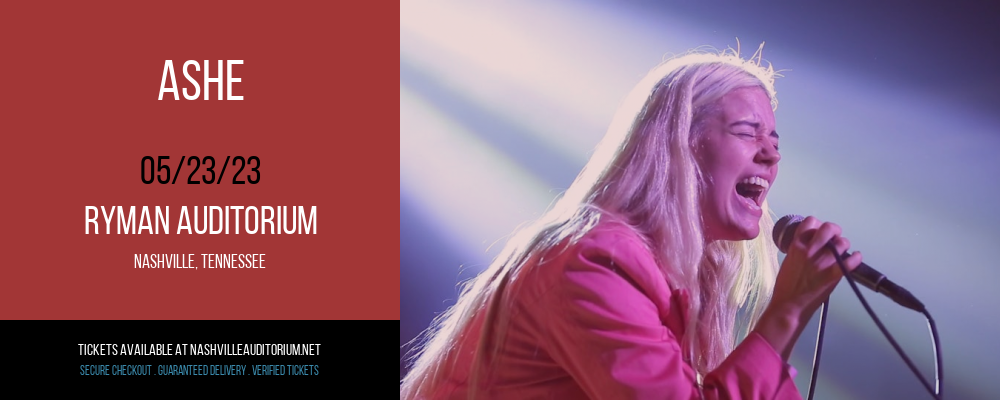 Ashe [CANCELLED] at Ryman Auditorium