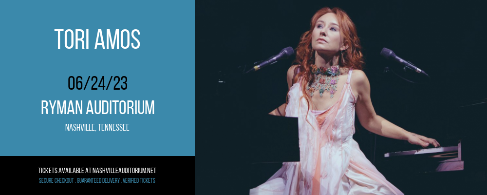 Tori Amos at Ryman Auditorium tickets Tori Amos at Ryman Auditorium