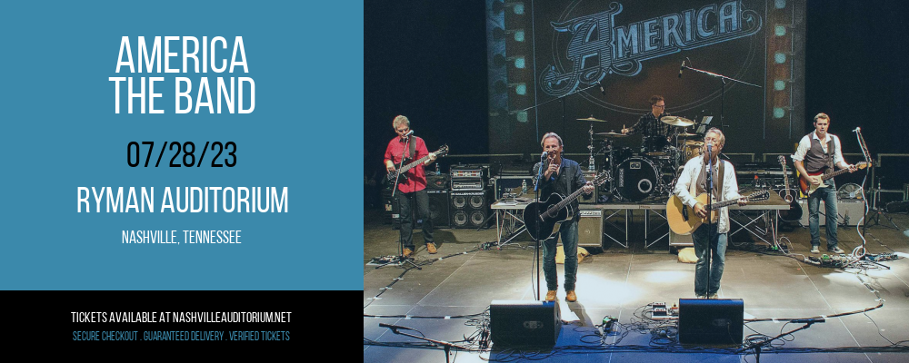 America - The Band at Ryman Auditorium tickets America - The Band at Ryman Auditorium