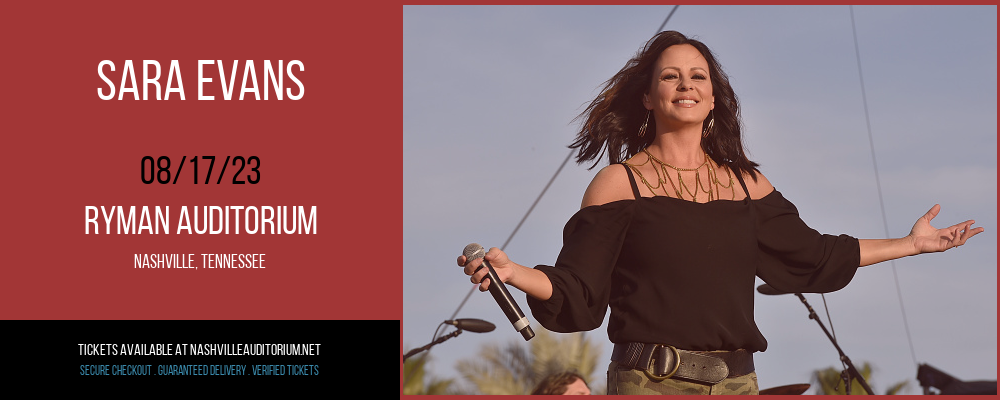 Sara Evans at Ryman Auditorium tickets Sara Evans at Ryman Auditorium