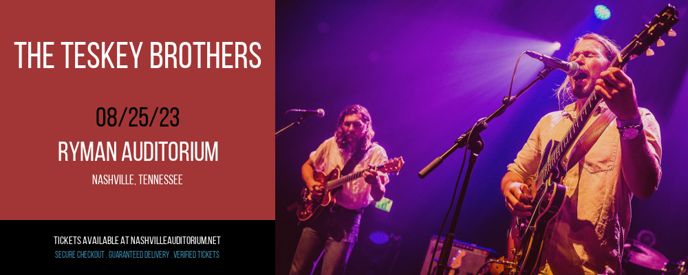 The Teskey Brothers at Ryman Auditorium tickets The Teskey Brothers at Ryman Auditorium