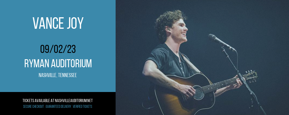 Vance Joy at Ryman Auditorium tickets Vance Joy at Ryman Auditorium