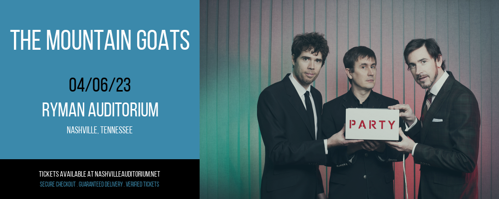 The Mountain Goats at Ryman Auditorium tickets The Mountain Goats at Ryman Auditorium