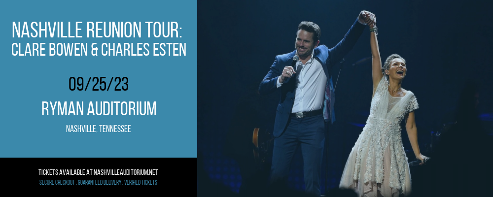 Nashville Reunion Tour: Clare Bowen & Charles Esten at Ryman Auditorium tickets Nashville Reunion Tour: Clare Bowen & Charles Esten at Ryman Auditorium