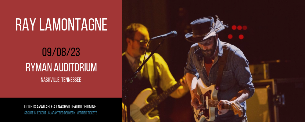 Ray LaMontagne at Ryman Auditorium tickets Ray LaMontagne at Ryman Auditorium