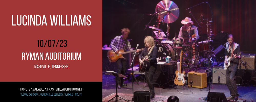Lucinda Williams at Ryman Auditorium