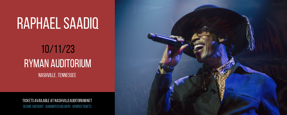 Raphael Saadiq at Ryman Auditorium