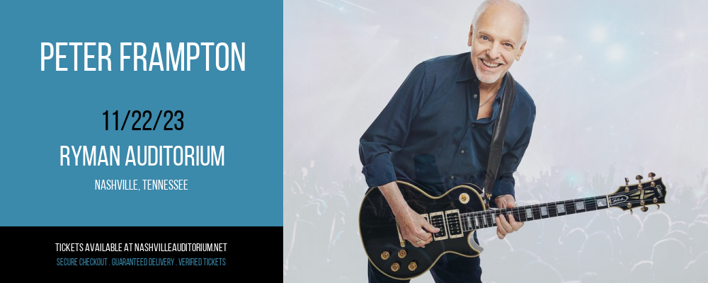 Peter Frampton at Ryman Auditorium