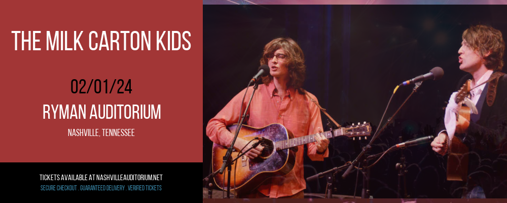 The Milk Carton Kids at Ryman Auditorium