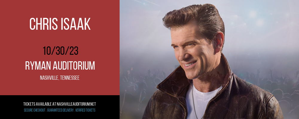 Chris Isaak at Ryman Auditorium