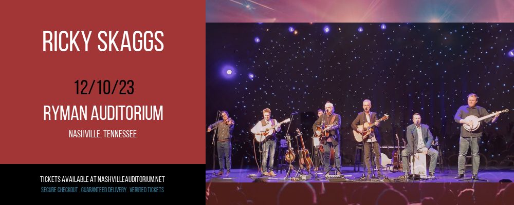 Ricky Skaggs at Ryman Auditorium