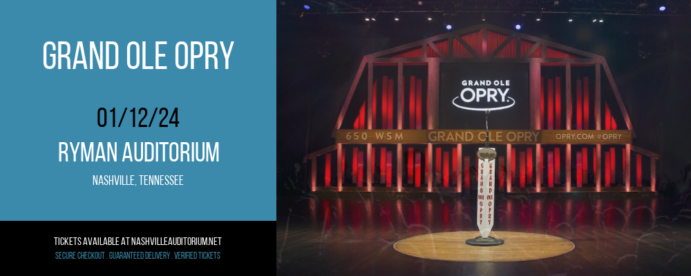 Grand Ole Opry at Ryman Auditorium