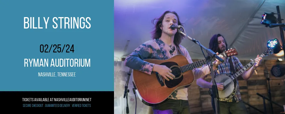 Billy Strings at Ryman Auditorium